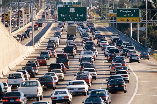 cars in traffic